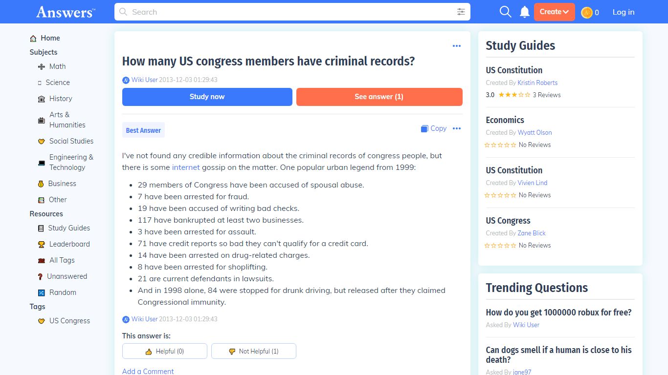 How many US congress members have criminal records? - Answers